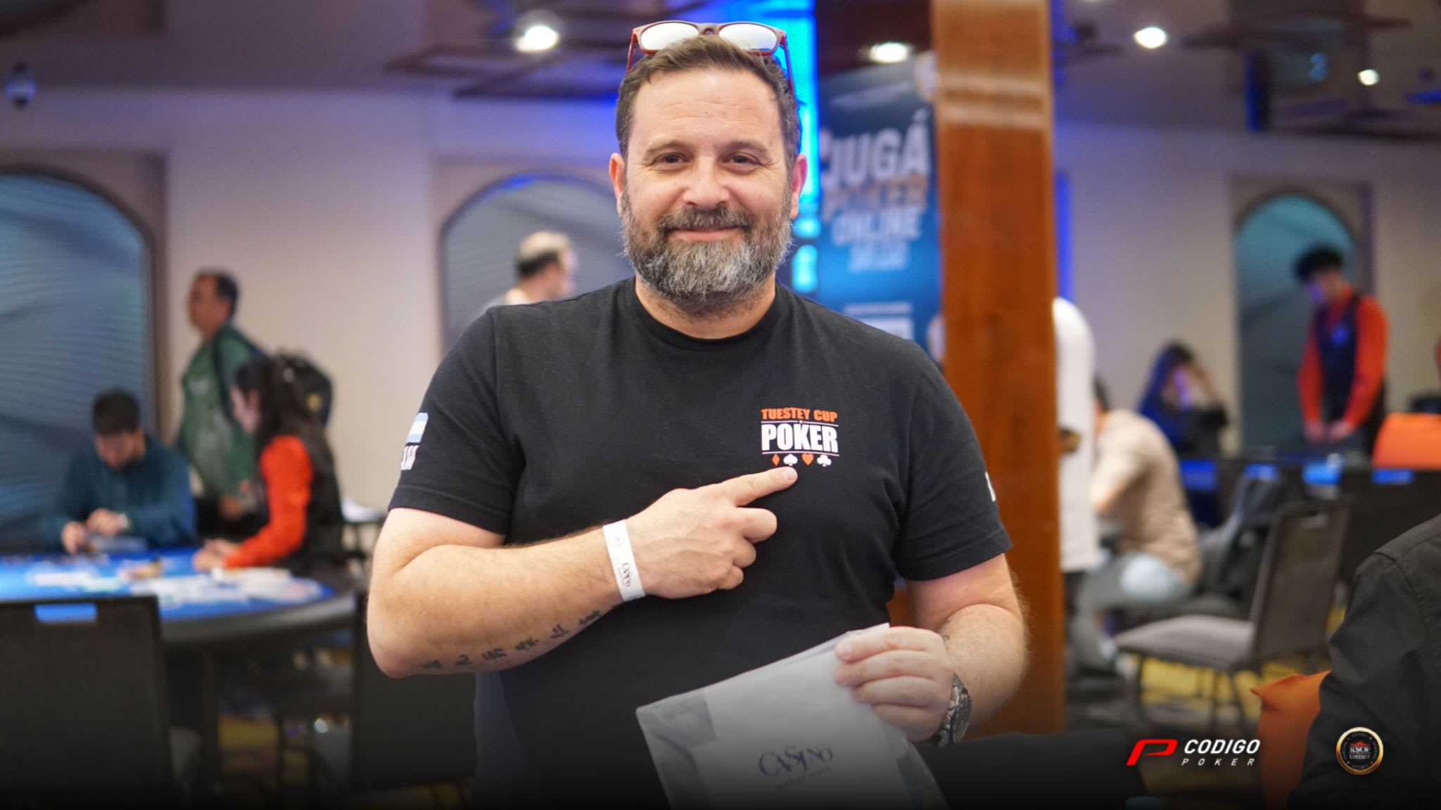 Diego Migoya quedó como chipleader del Día 1C del Main Event en el KSOP Circuit Buenos Aires