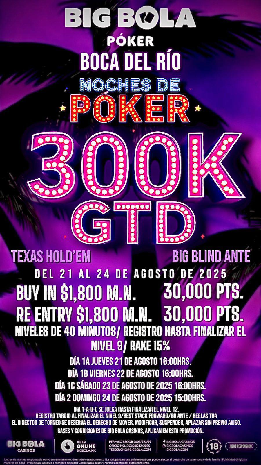 Noches De Poker 300K Big Bola Veracruz