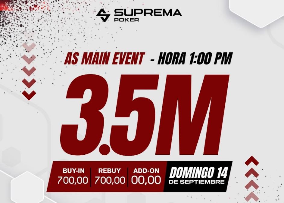 Este domingo Suprema Poker tiene un torneo millonario para Perú