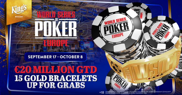 La WSOP llega a Europa con €20 millones garantizados y 15 brazaletes