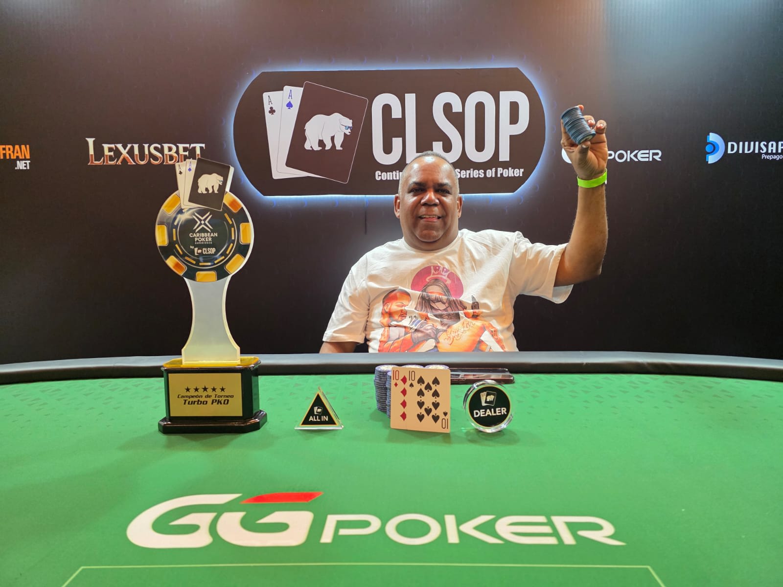 Juan Sánchez sumó la primera victoria dominicana en el Caribbean Poker Experience