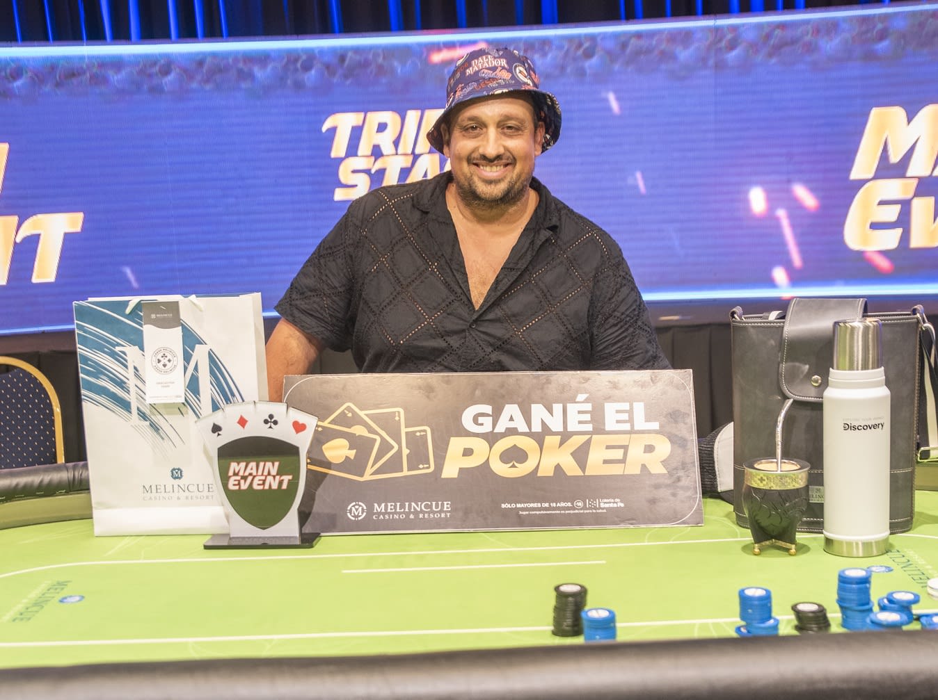 Uriel Crucianelli ganó el Main Event del Triple Stack Aniversario en Casino Melincué