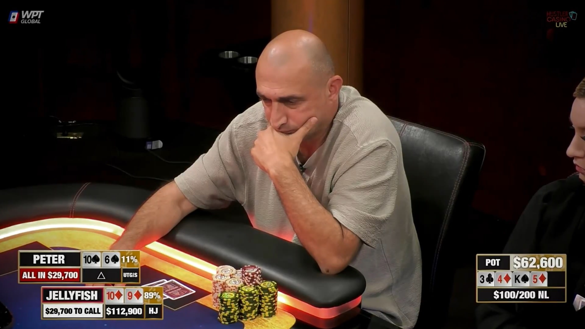 Jugaron un pozo por US$100K y los dos jugadores tenían 10 high