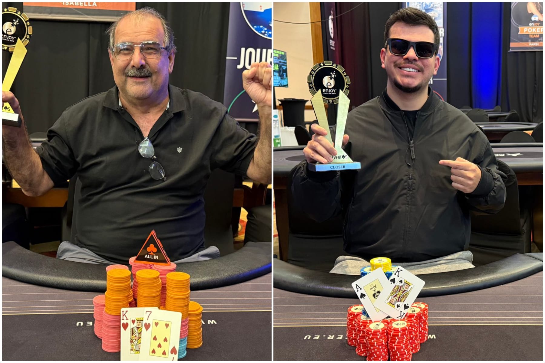Amado Hamaud y Rodrigo Araujo cerraron el Enjoy Poker Week con una victoria
