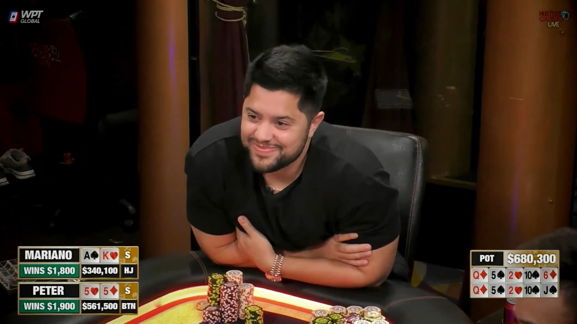 Mariano Grandoli protagonizó el chop más increíble de Hustler Casino Live