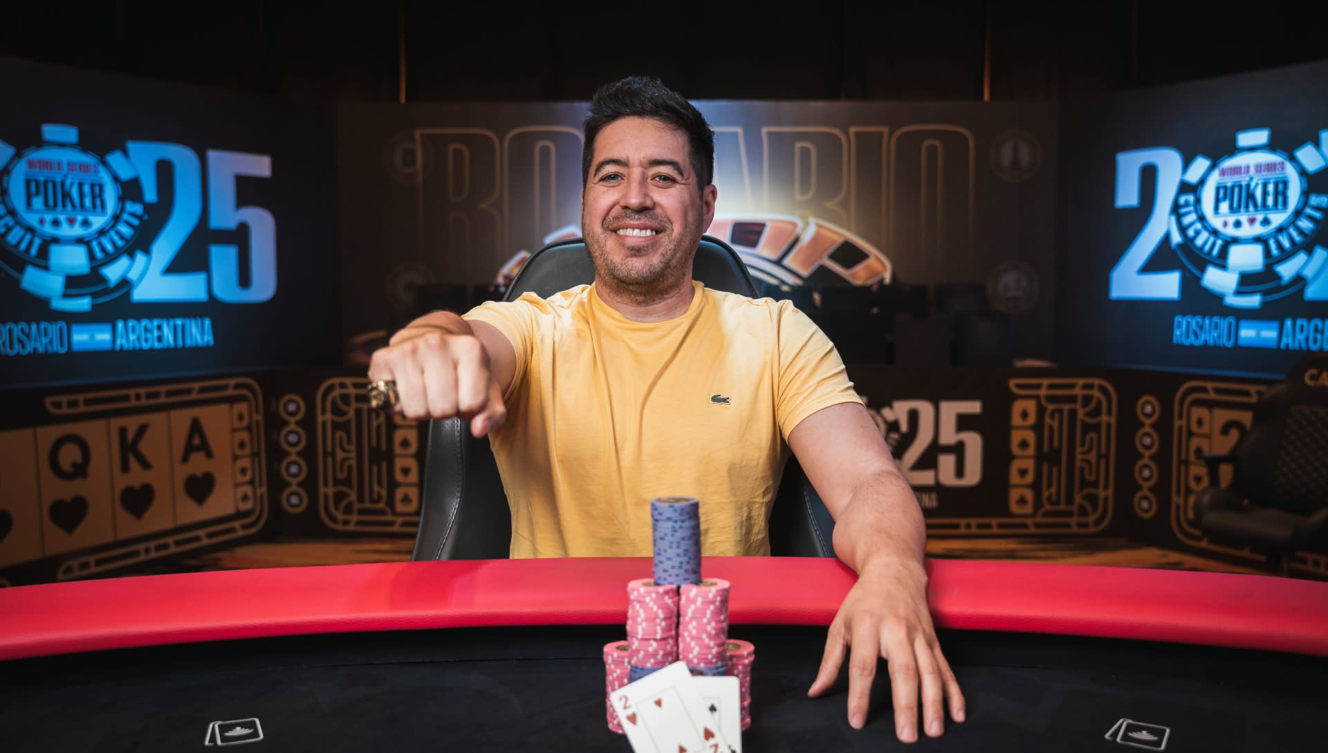Diego Aro ganó el tercer anillo de la WSOP Rosario