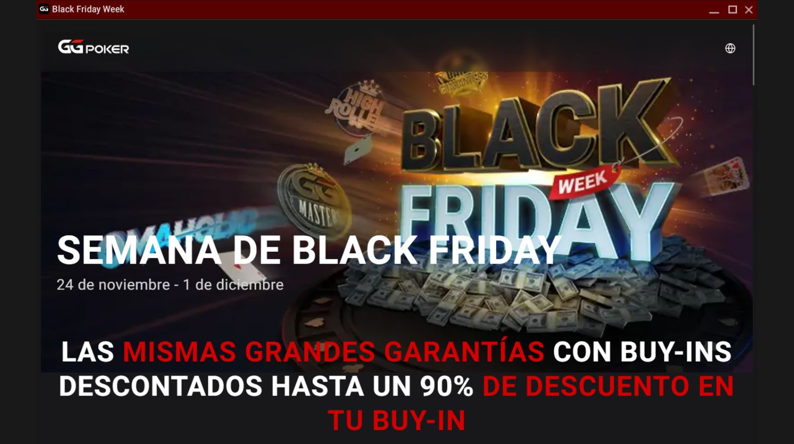 Black Friday en el poker online: torneos con descuentos de hasta el 90%