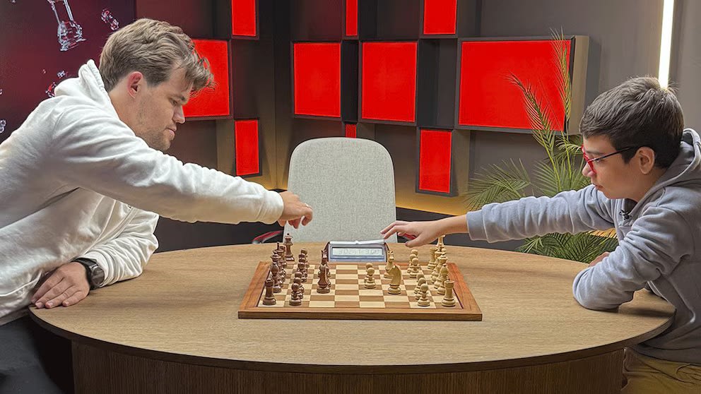 Magnus Carlsen se rindió a los pies de Faustino Oro: «Messi tendrá suerte de que lo comparen contigo»