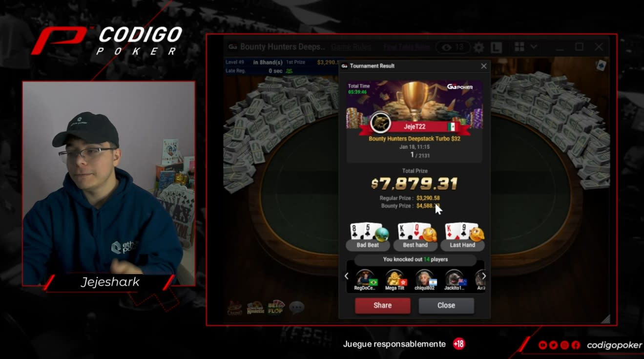 Jesús Treviño ganó un Bounty Hunters en directo