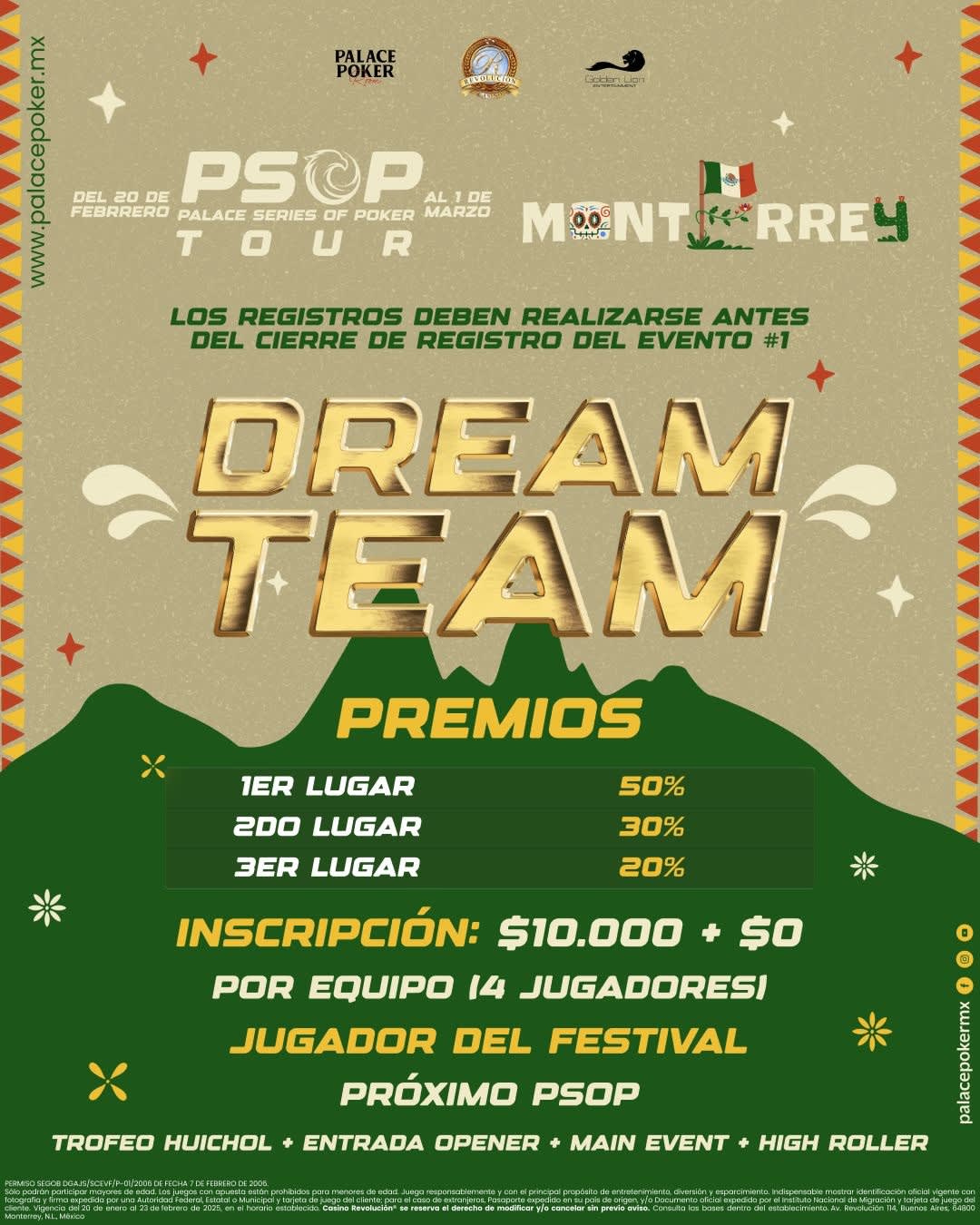 Dream Team Tabla De Premiosed