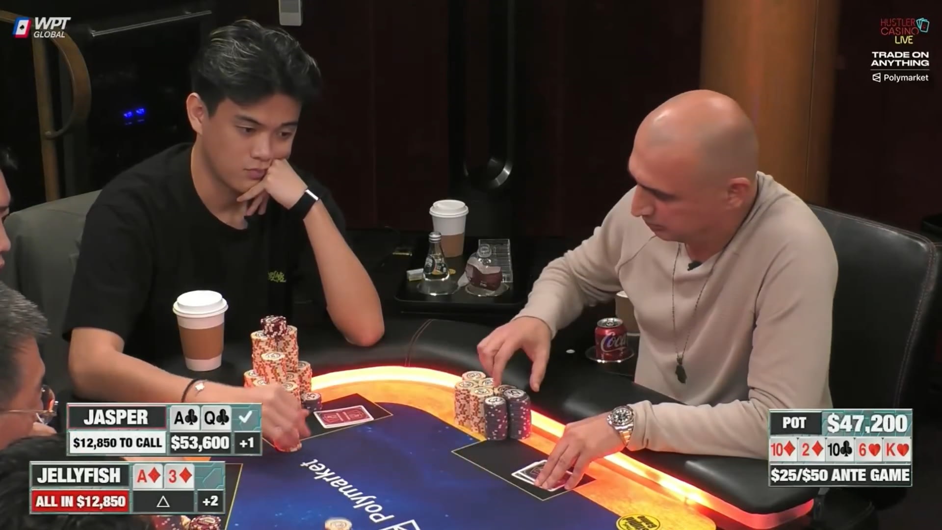 Pagó un all-in con As High y terminó ganando US$60K en Hustler Casino Live