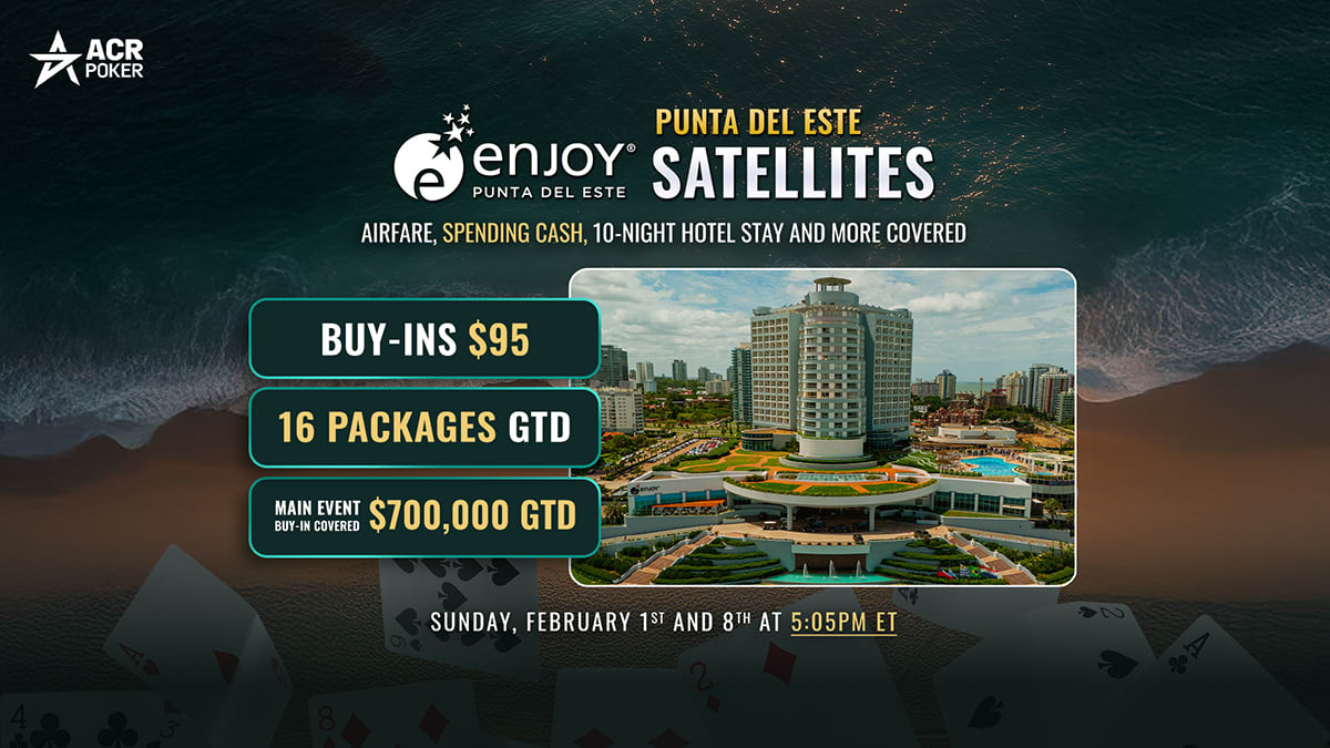 ACR Poker entrega 16 paquetes para el Main Event del Enjoy Poker Tour