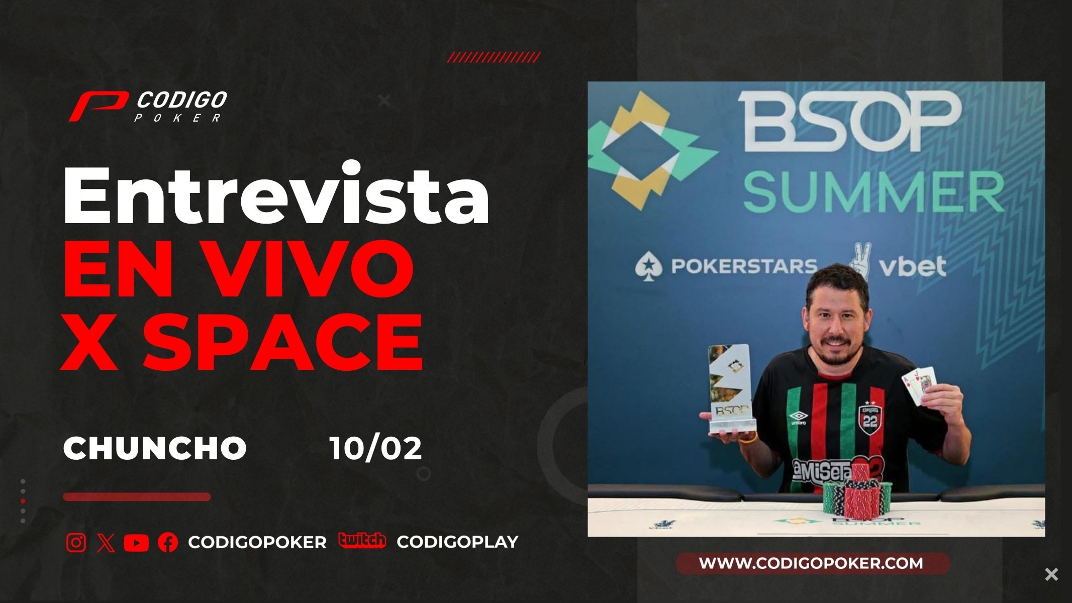 Chuncho Romero habló de todo en CodigoSpaces: «La clave está en disfrutar el juego»