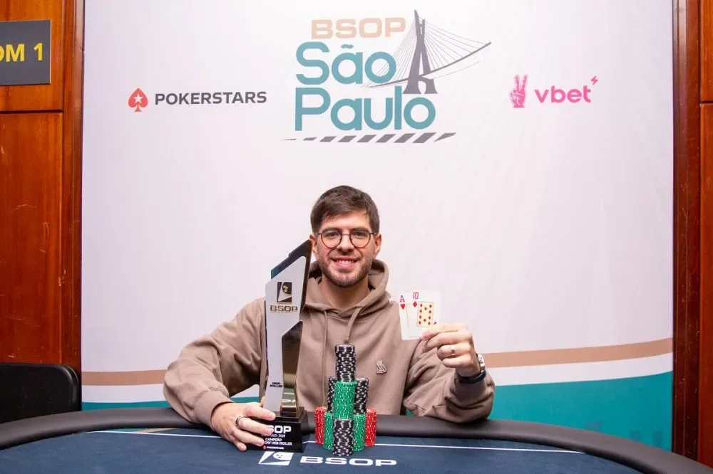 Thiago Crema ganó el 1-Day High Roller del BSOP San Pablo