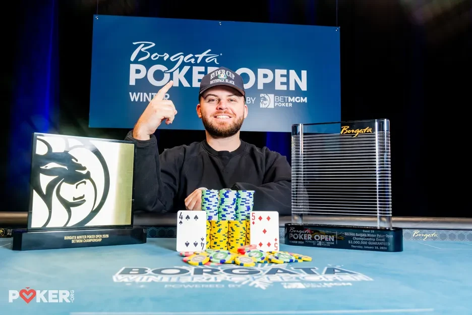 De short stack a campeón del Borgata Winter Poker Open Championship en 45 minutos