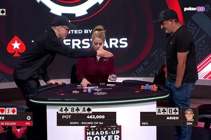 Pensó que había perdido el heads-up, su rival le negó el saludo y metió el 1-outer