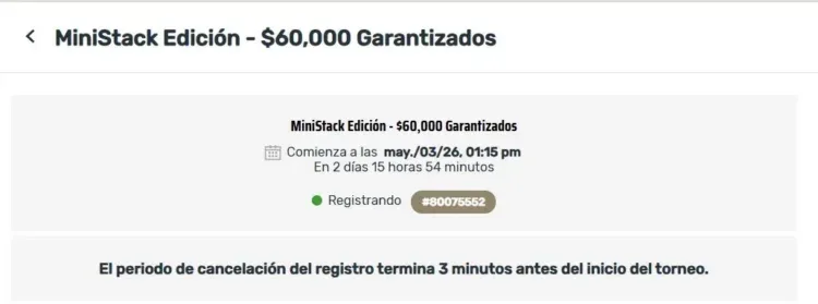 Ministack Series MiniStack Series : Juega por $60.000 en Ignition Poker