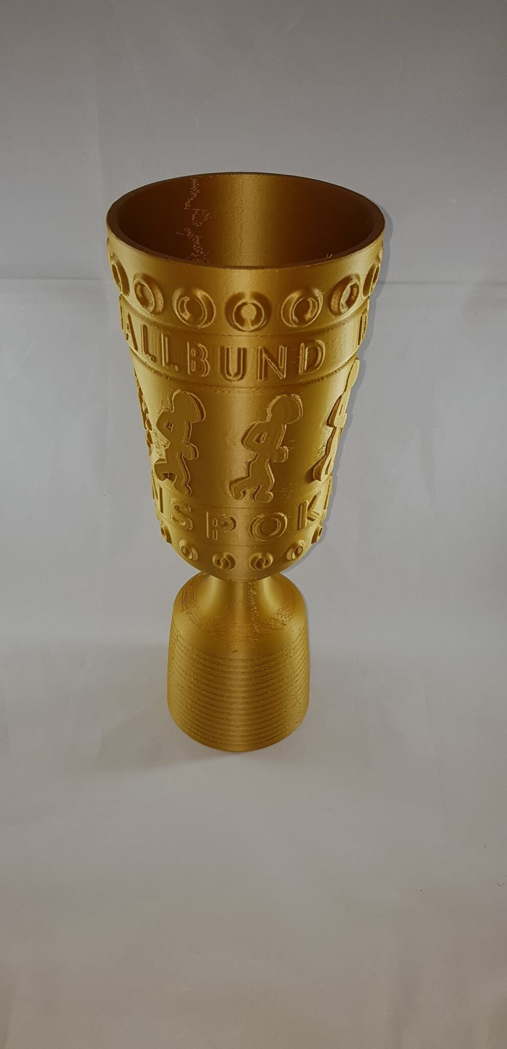 20cm Football trophy German DFB Pokal cup Golden image 3