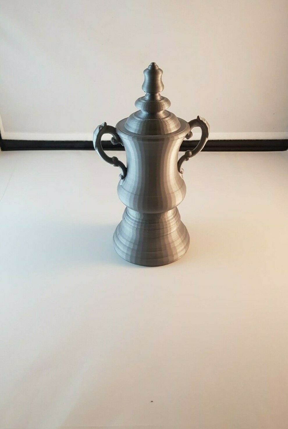 Football trophy silver 20 cm tall English Football cup replica image 3