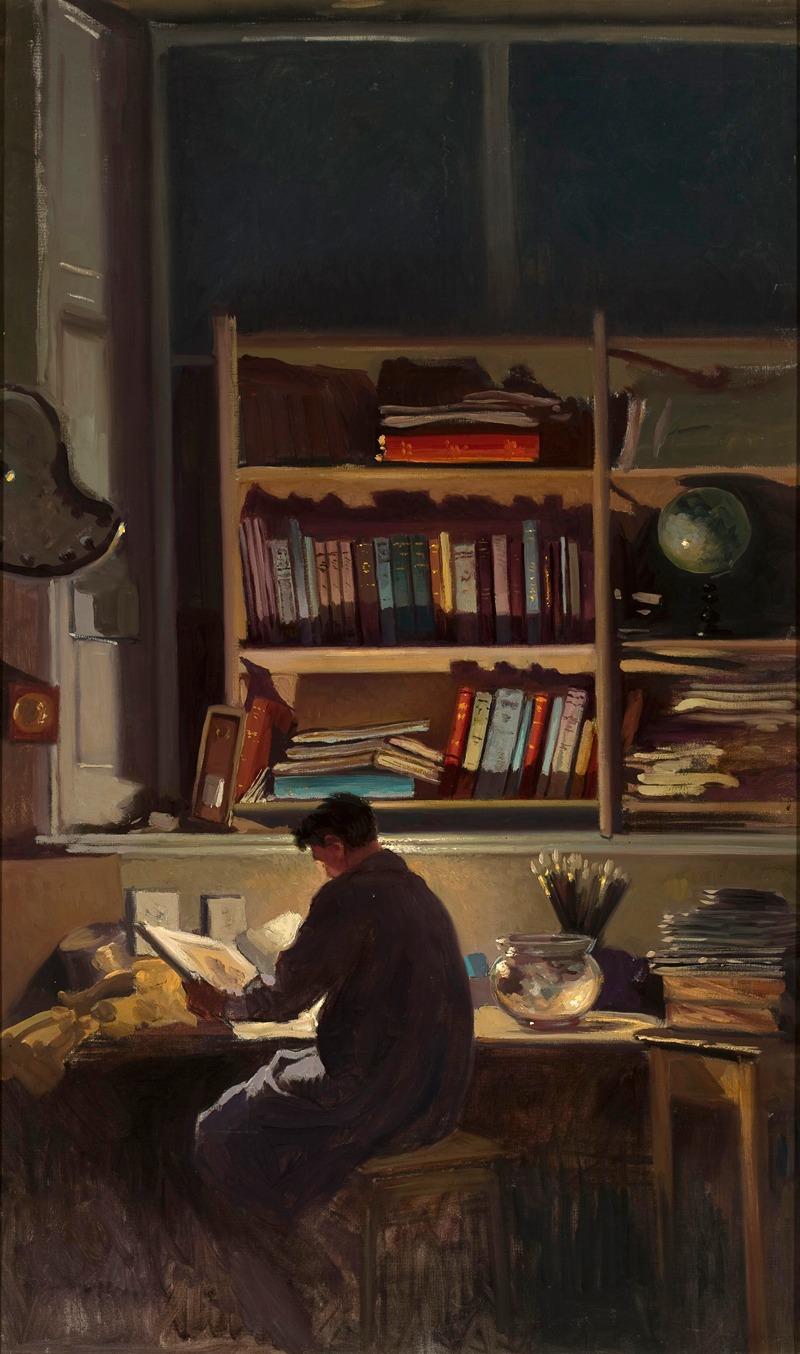 In The Library (1928), Józef Rapacki (Polish, 1871-1929)