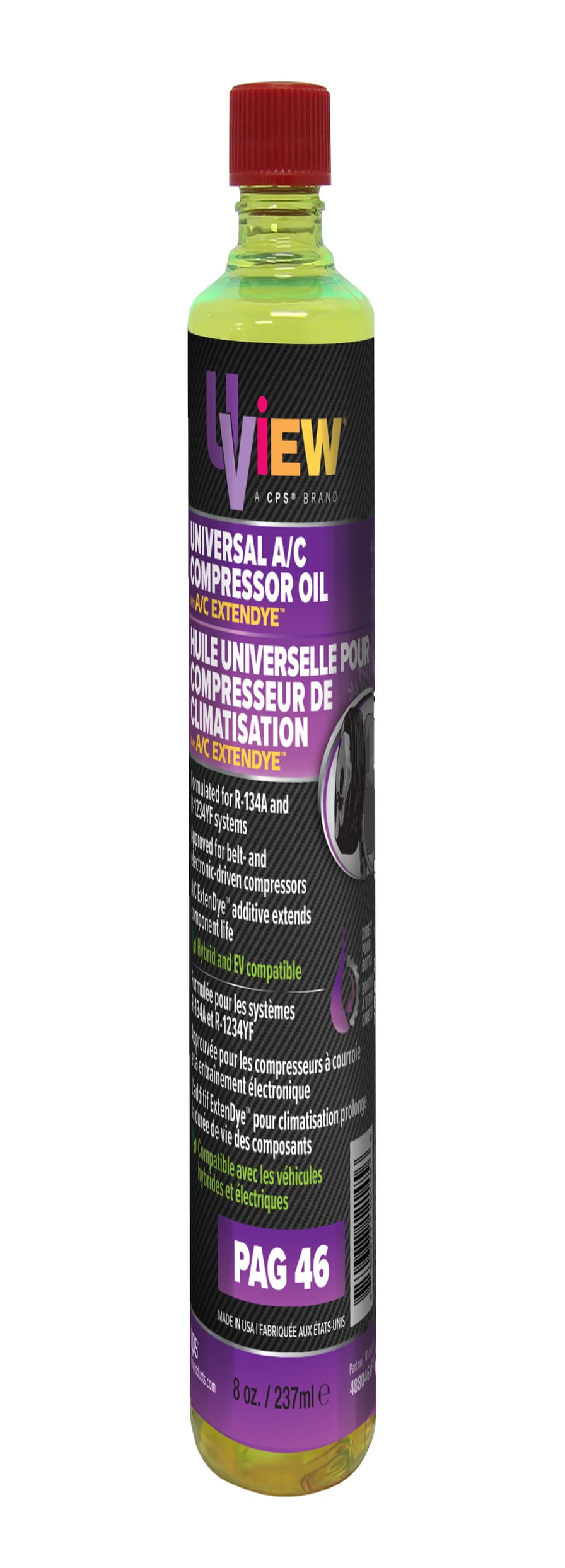 488046YFPD | PAG 46 A/C Oil with ExtenDye – 8 oz Bottle