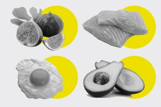 figs salmon eggs avocado