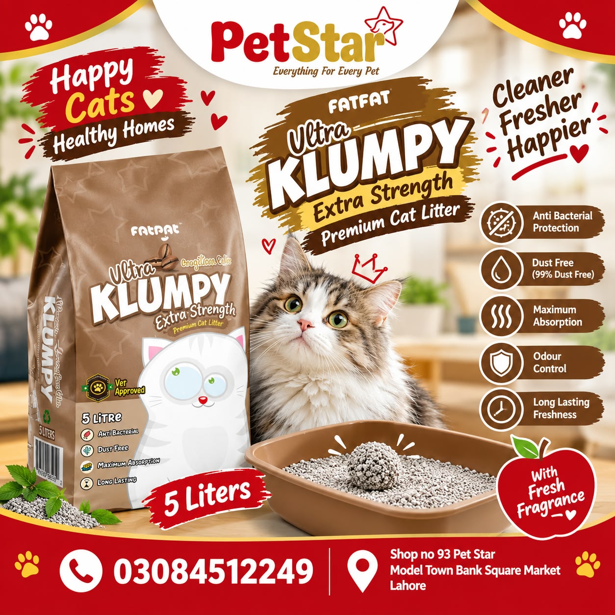 Ultra Klumpy Extra Strength Premium Cat Litter coffee