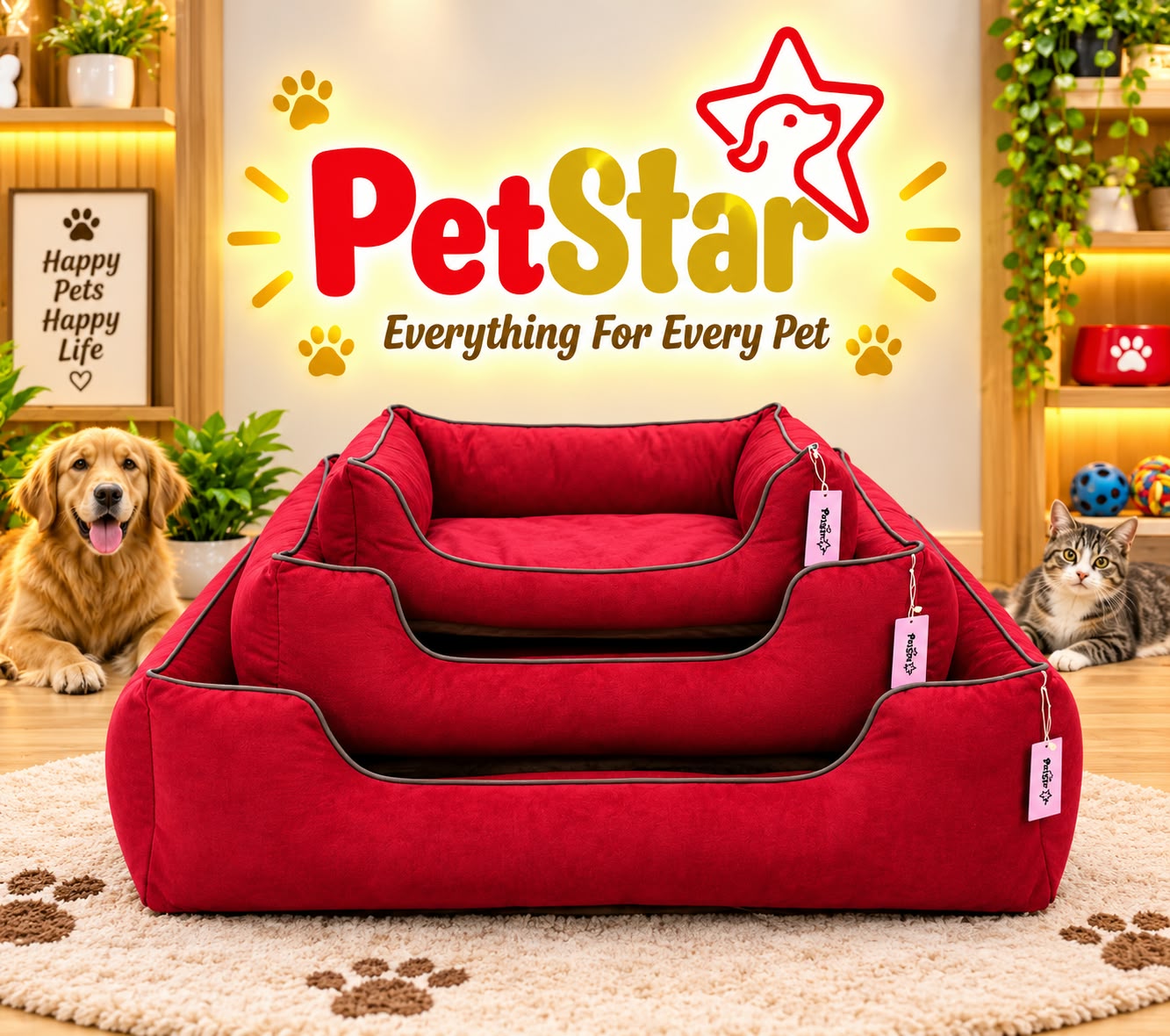 Luxury Winter Pet Bed for Dogs and Cats in Pakistan | Pet Star