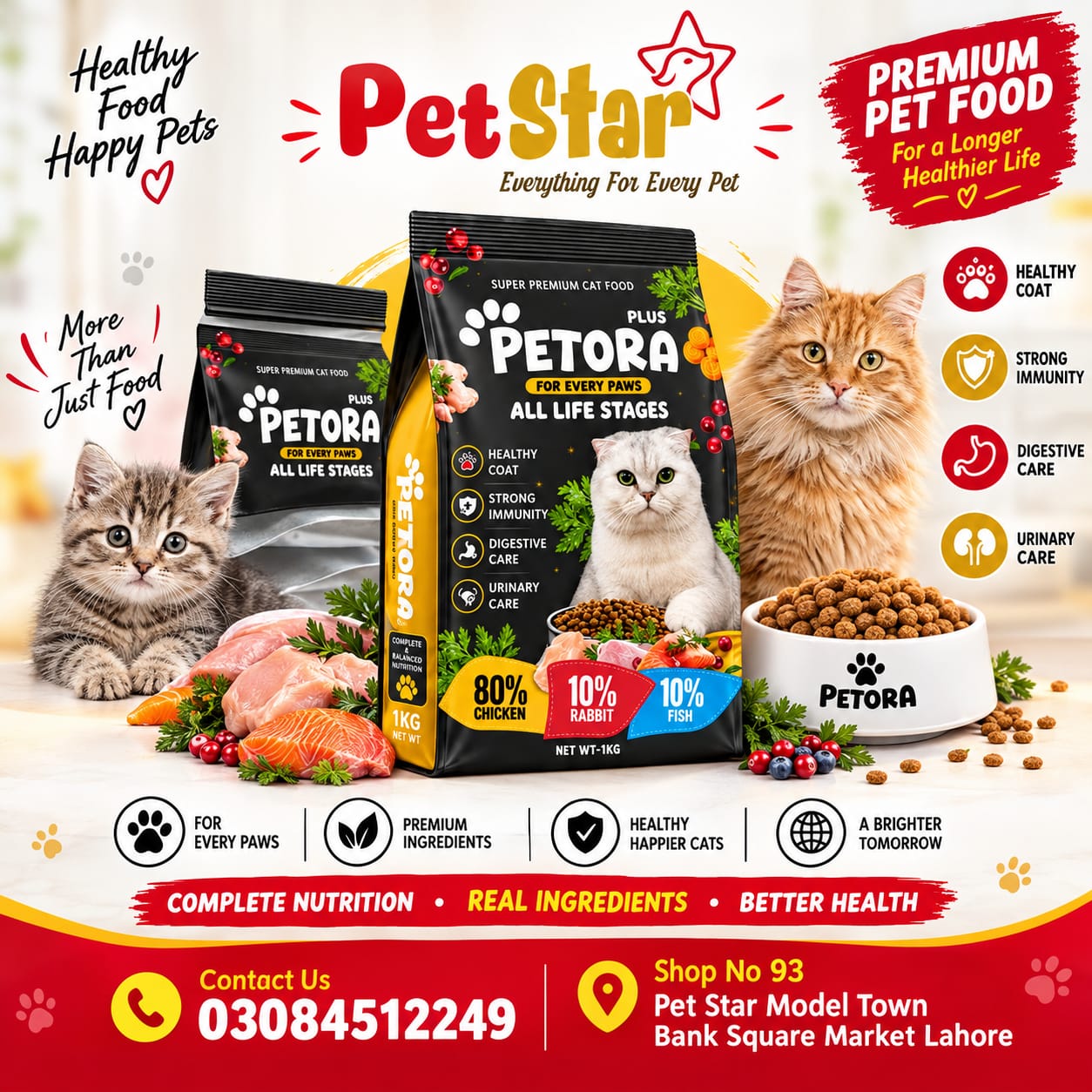 PETORA Premium Cat Food β All Life Stages