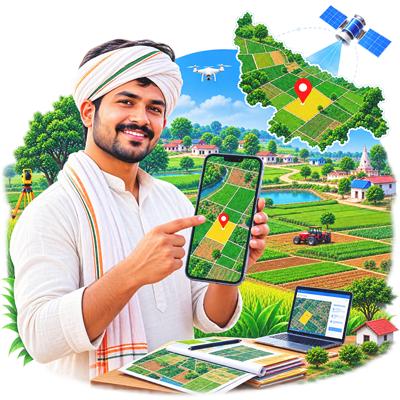 UP BhuNaksha Logo