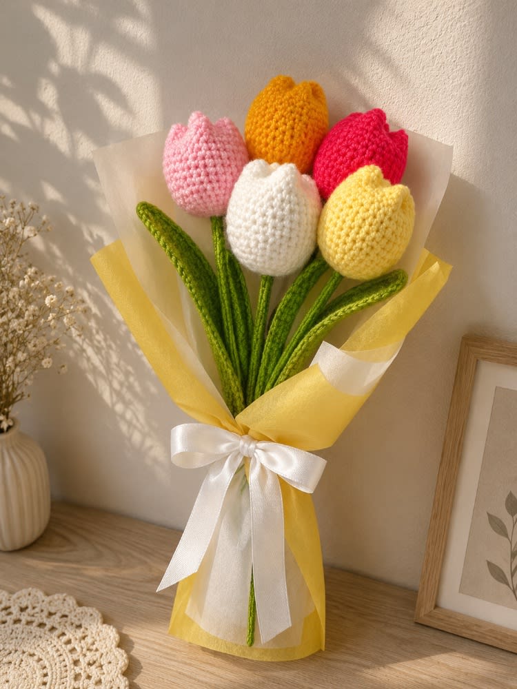 Crochet Tulip Bouquet