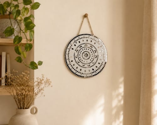 Handmade Mirror Mandala Wall Decor