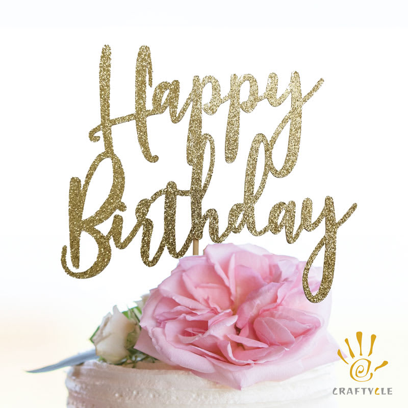 Cake Topper - Happy Birthday