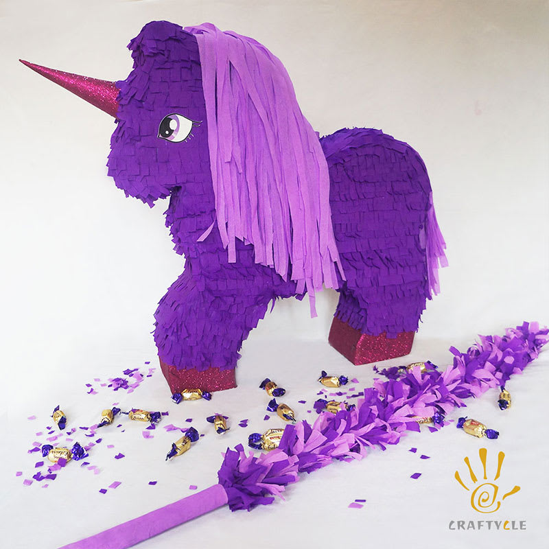 Pinata Unicorn Purple Birthday Party Kid Activity Game 24in
