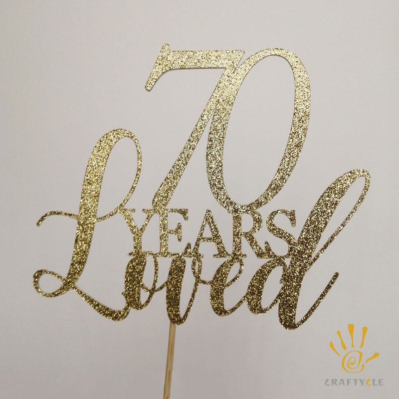 Cake Topper - 20 Years Loved (20-80 Years) - Image 12