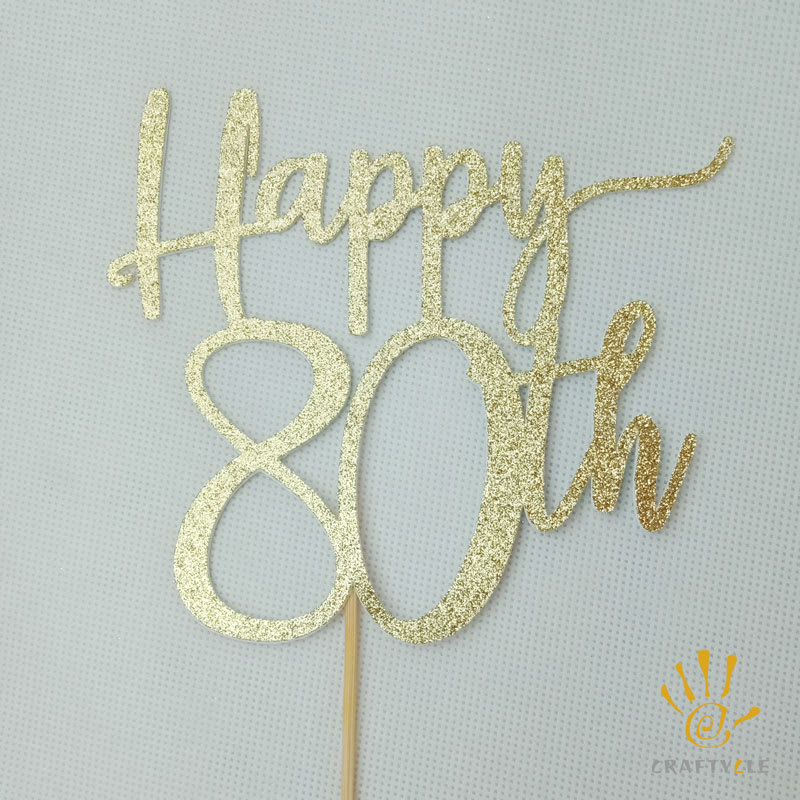Cake Topper - Happy 20TH (20th-80th) - Image 3