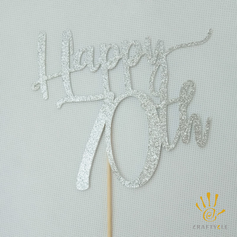 Cake Topper - Happy 20TH (20th-80th) - Image 4