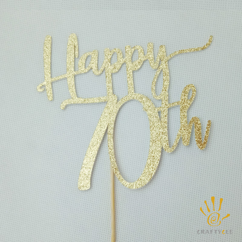 Cake Topper - Happy 20TH (20th-80th) - Image 5