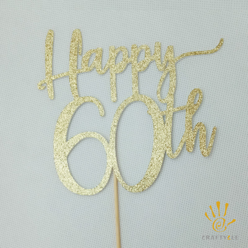 Cake Topper - Happy 20TH (20th-80th) - Image 7