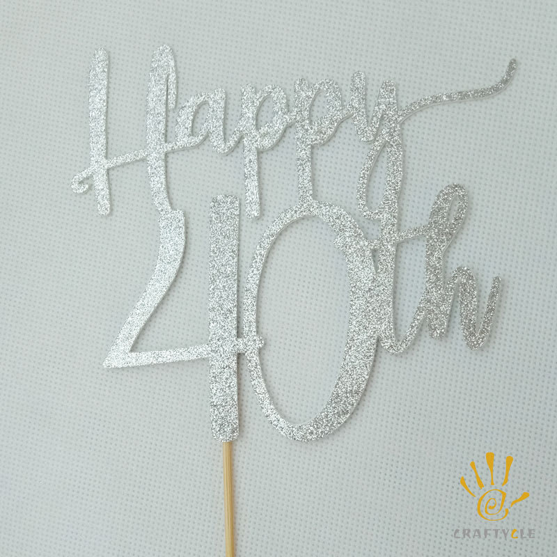 Cake Topper - Happy 20TH (20th-80th) - Image 10