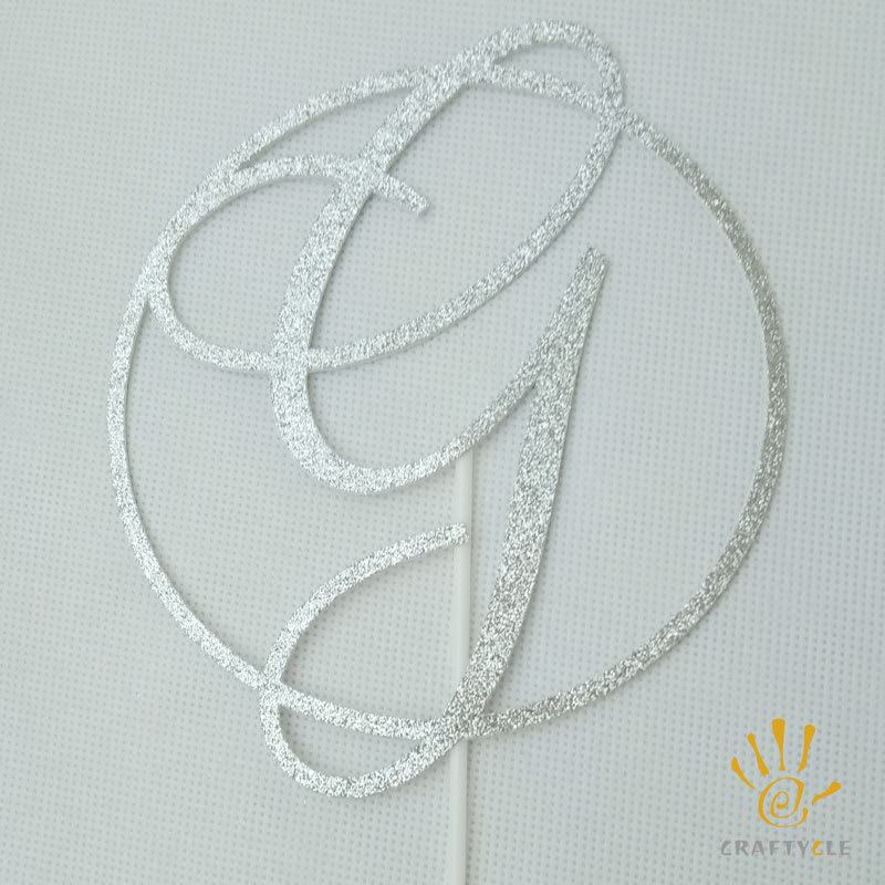 Cake Topper - Initial-LETTERS-Glitter-Birthday-Elegant-Classy-Personalized-Monogram-Cake-Topper - Image 13