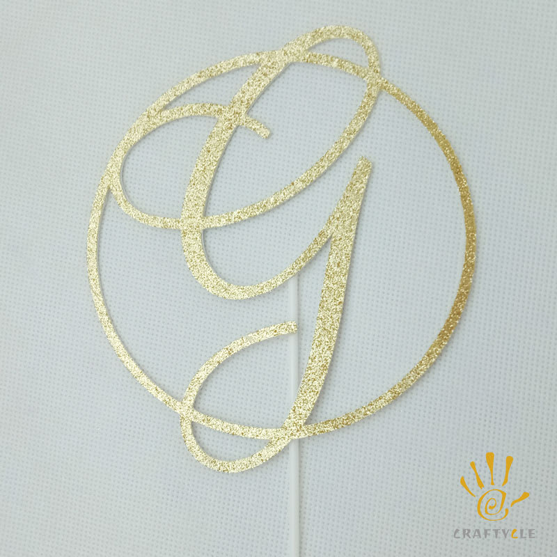 Cake Topper - Initial-LETTERS-Glitter-Birthday-Elegant-Classy-Personalized-Monogram-Cake-Topper - Image 12