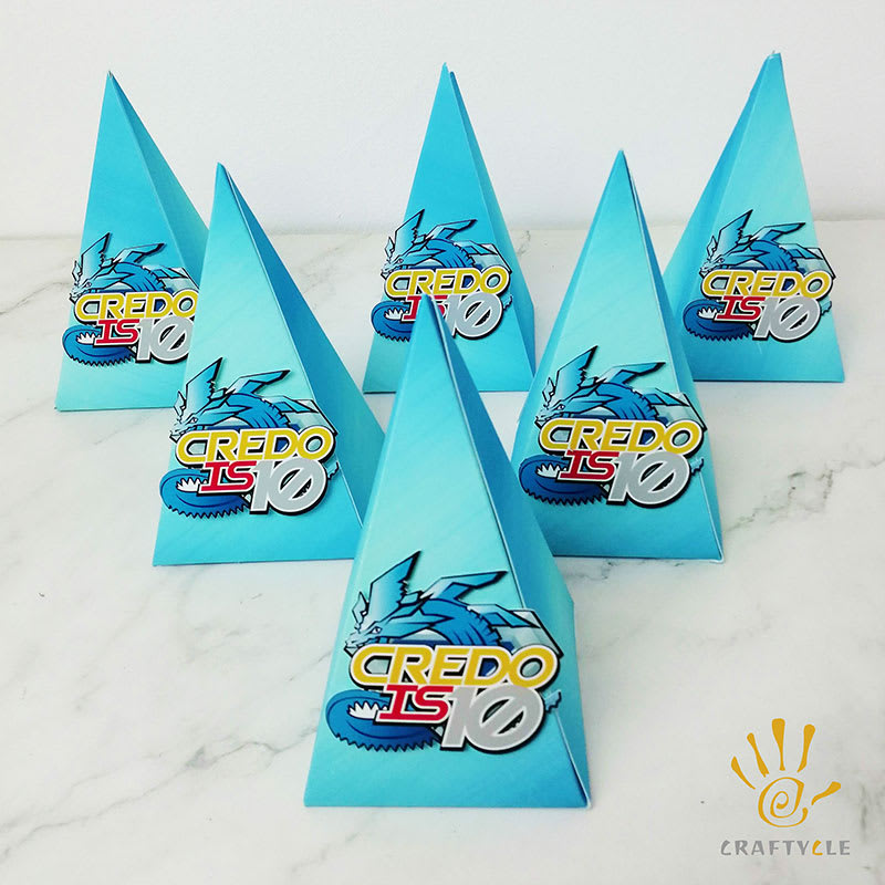 Favour Box Beyblade Anime Character Pyramid Cone