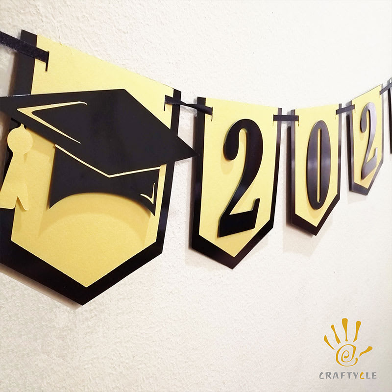 Bunting Banner School College University Uni Graduation Party Celebration Decorations Props Supplies 2025