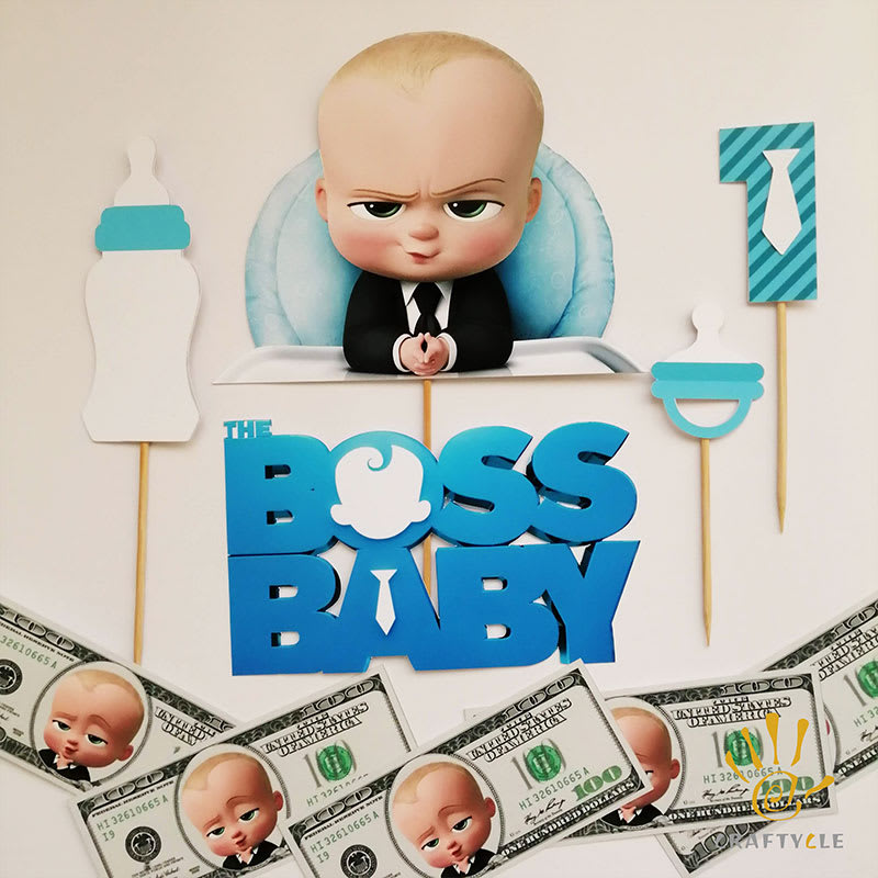 Cake Topper Boss Baby Money Cartoon Character Theme Craftycle