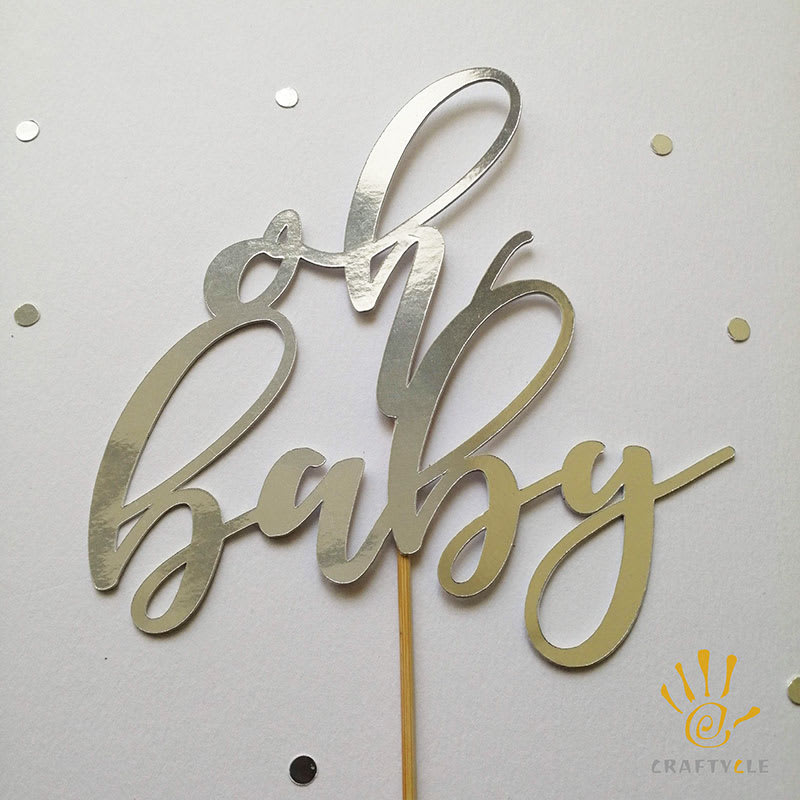 Cake Topper Oh Baby BabyShower Party Props