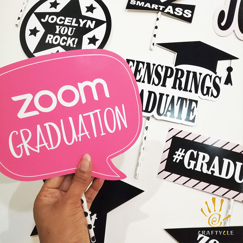 Photo Props Personalised Zoom Graduation Photobooth Props - Image 2
