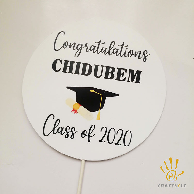 Cake Topper Graduation University College Congratulations Personalised Cake Topper