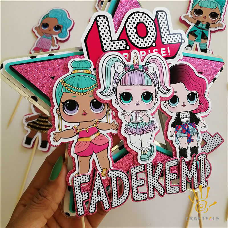 Cake Topper LOL Pop Up Multilayer Personailsed Cake Topper - Image 2