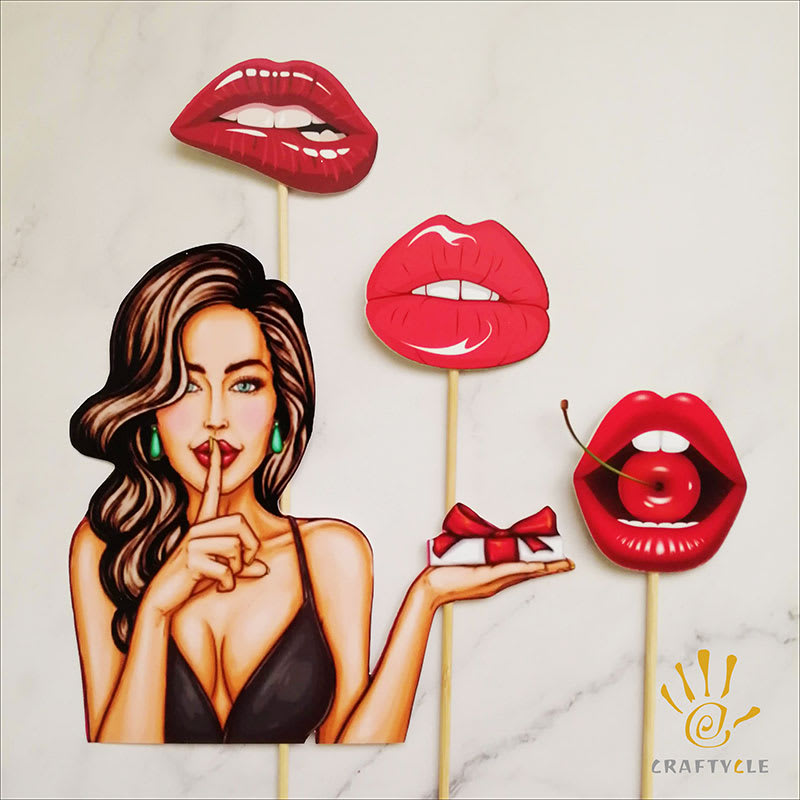 Cake Topper Personalised Birthday Cake Toppers Lips Lady